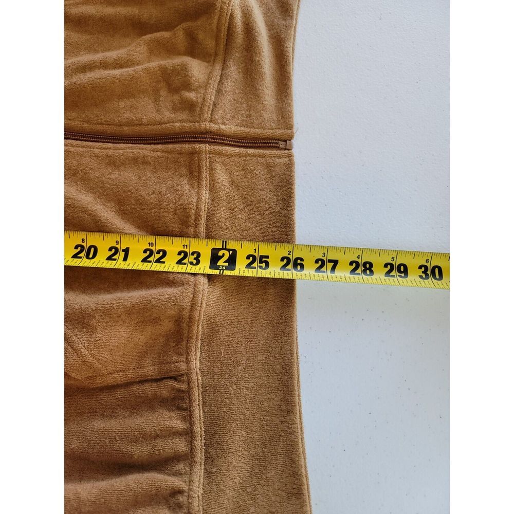 Aerie Offline Jacket‎ Womens XL Fleece Full Zip Soft Brown Thumb Holes - Picture 6 of 9